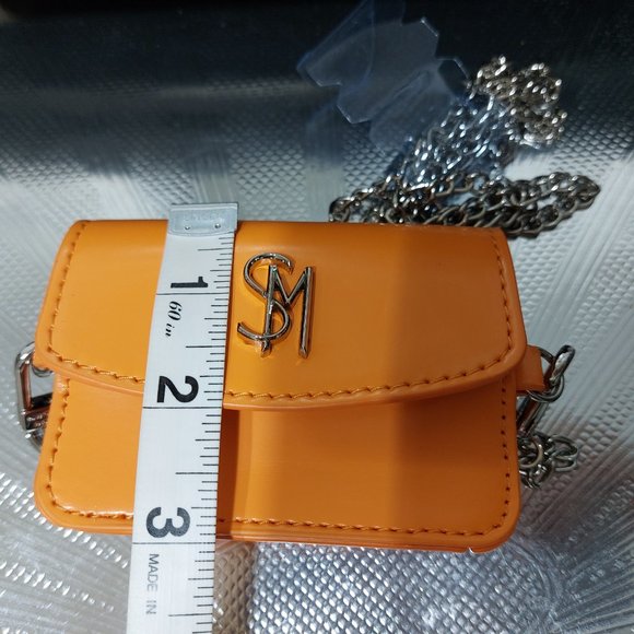 STEVE MADDEN Small Mini Bag Silver Chain Crossbody Style Mini Handbag - Picture 4 of 7